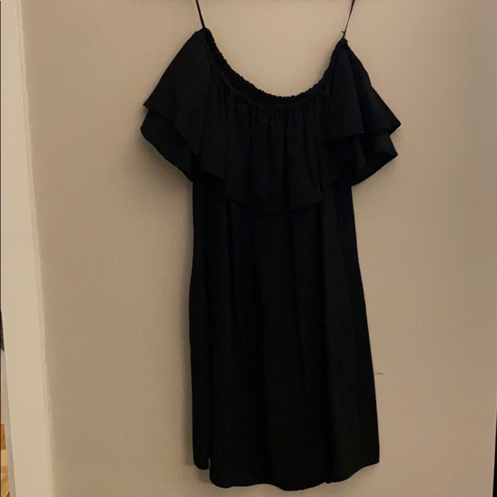 ZARA WOMAN black off shoulder dress